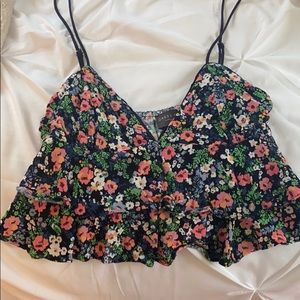 Cute flower crop top